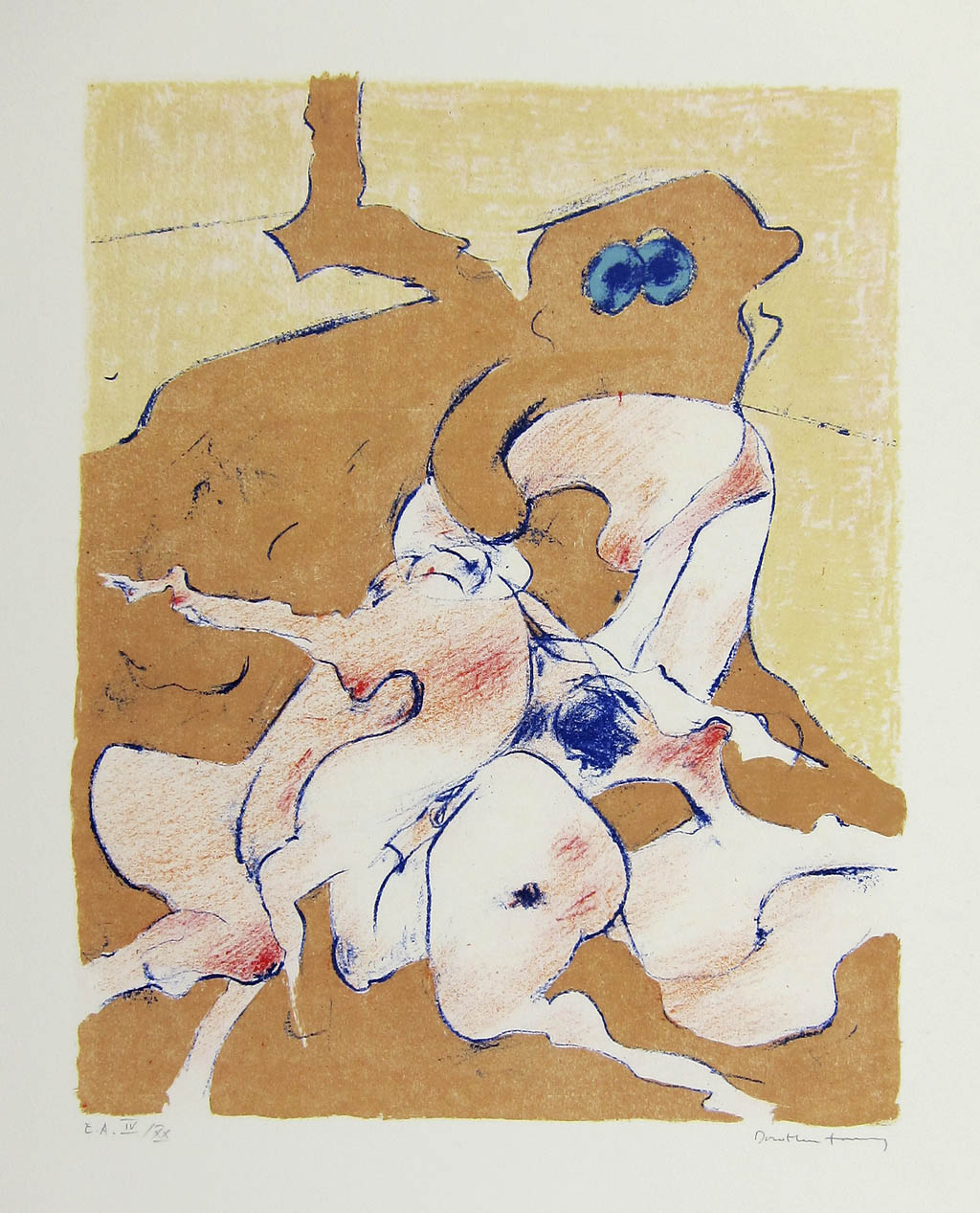 Dorothea Tanning - Untitled (for XXe siecle) - 1974 color lithograph